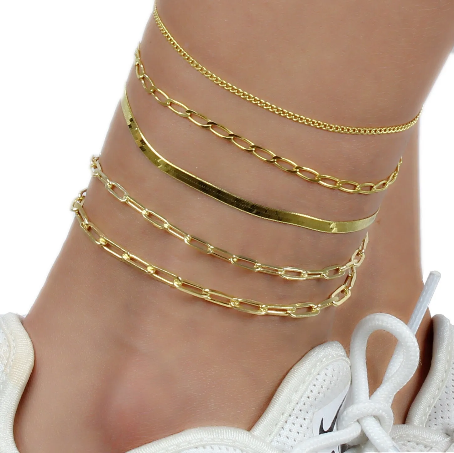 HERRINGBONE ANKLET