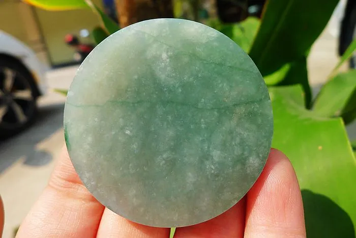 Natural Jade Rough Jadeite Raw (47g,4.9X4.9X0.7cm)