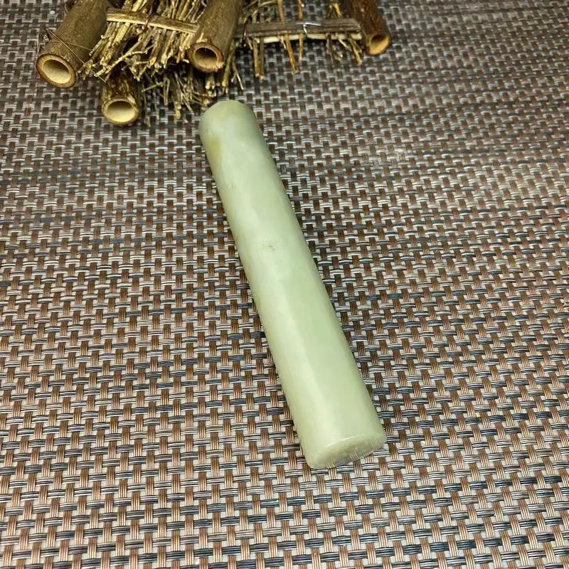 Natural Kunlun Jade Rough Nephrite Raw (216g,14.8X2.5cm)