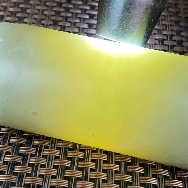 Natural Kunlun Jade Rough Nephrite Raw (303g,10X3.6cm)